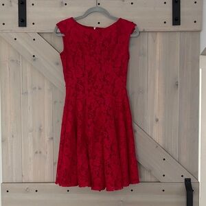Danny & Nicole Red Asymmetrical Dress